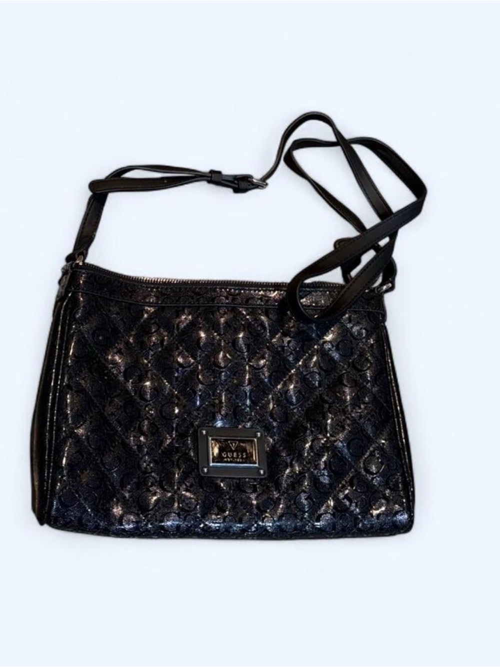Guess Black Quilted Crossbody Bag